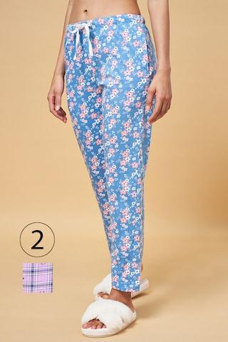 multi-coloured printed ankle-length sleepwear women comfort fit pyjama