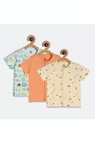 multi-coloured printed casual short sleeves round neck boys regular fit t-shirt