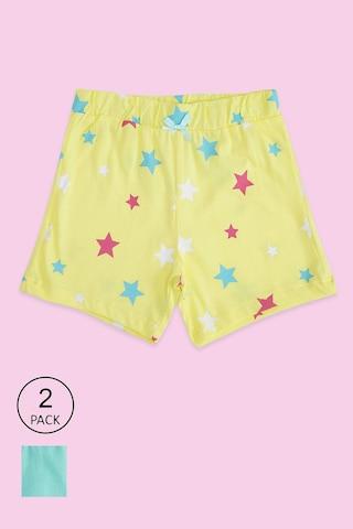 multi-coloured printed knee length casual baby regular fit shorts