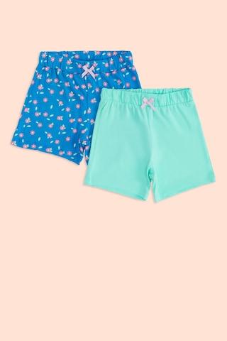 multi-coloured printed knee length casual baby regular fit shorts