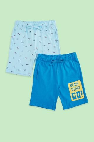 multi-coloured printed thigh-length casual boys regular fit shorts