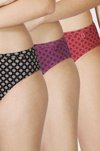 multi-coloured printeded women regular fit brief