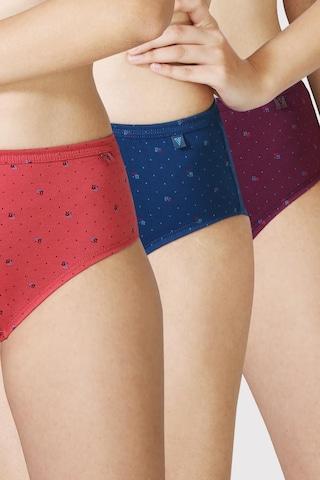 multi-coloured printeded women regular fit brief