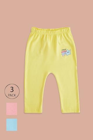 multi-coloured solid full length casual baby regular fit track pants