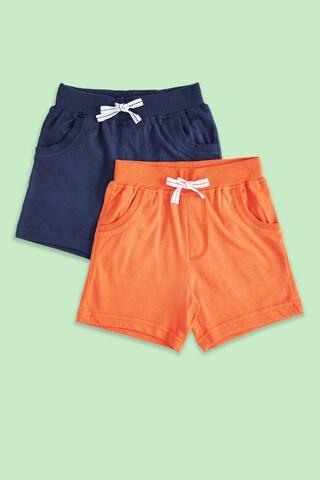multi-coloured solid knee length casual baby regular fit shorts