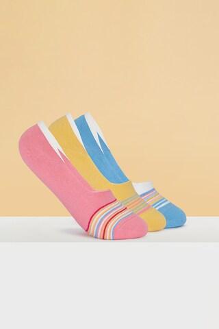 multi-coloured stripe cotton, polyester, elastane socks