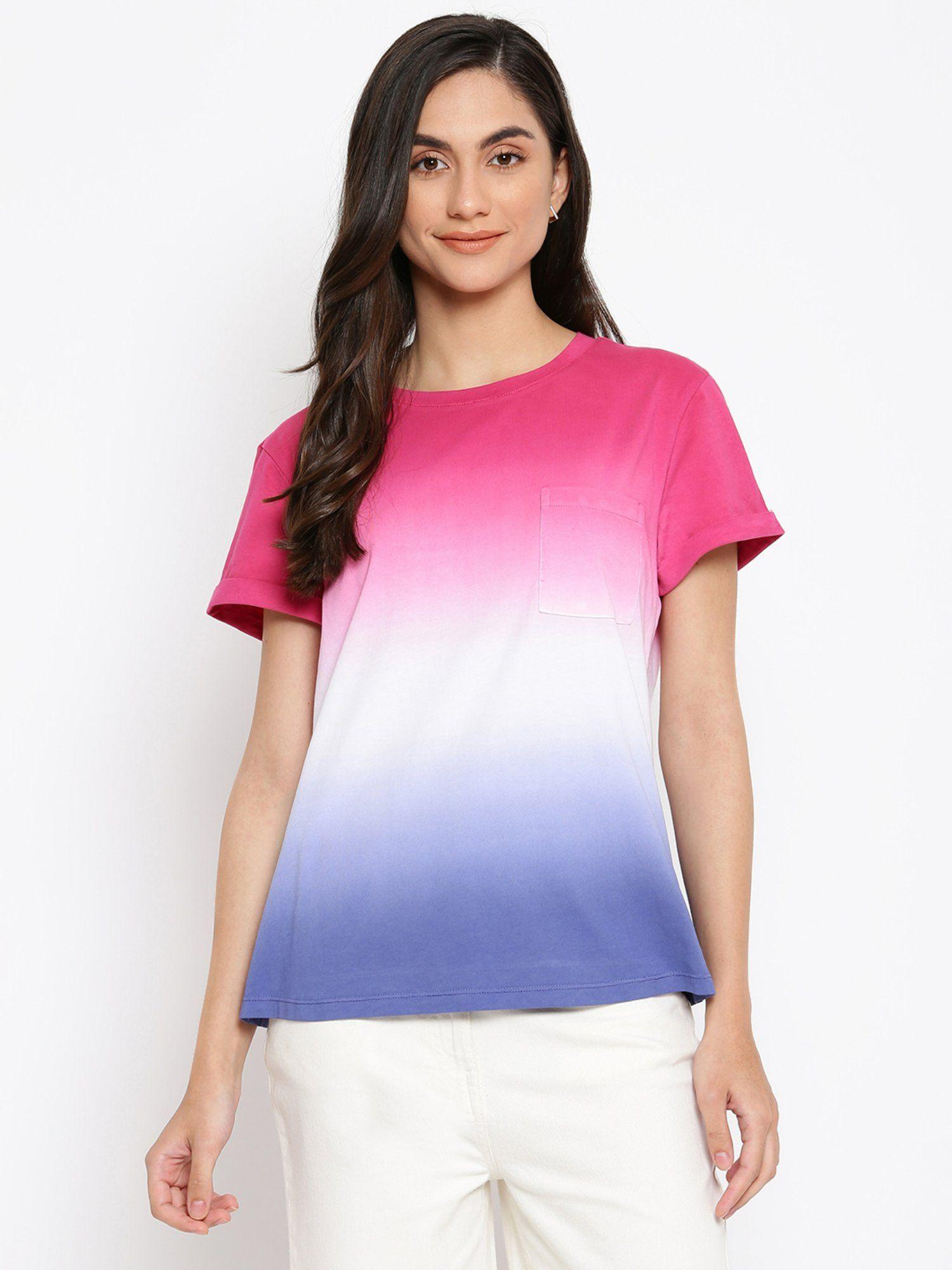 multi cotton ombre t-shirt