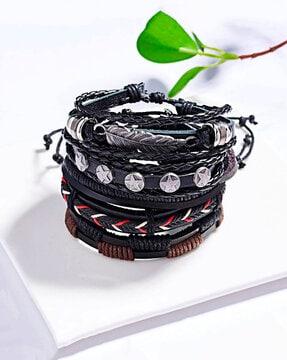 multi-layered leather bracelet