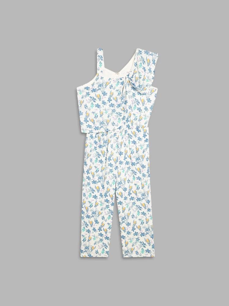 multi printed round neck jumpsuit