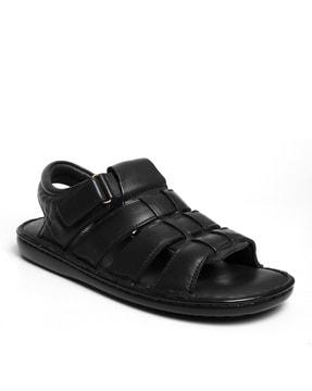 multi-strap sandals with buckle closure