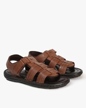 multi-strap sandals with velcro closure