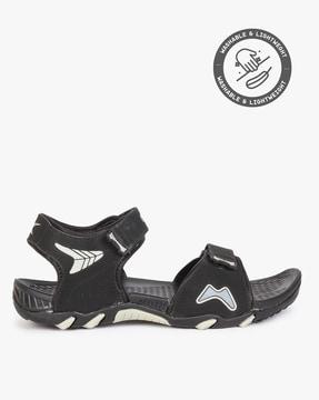 multi-strap sandals with velcro fastening