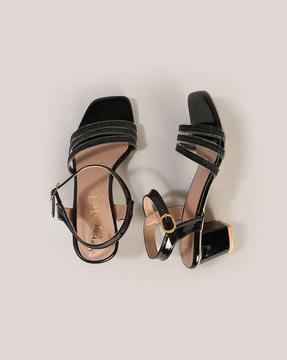 multi-strap chunky-heeled sandals