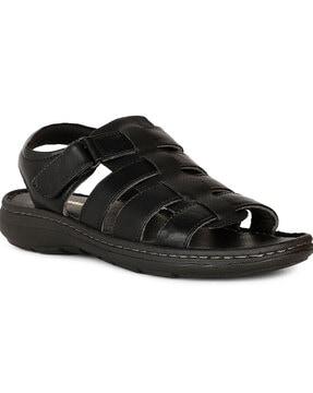 multi-strap sandals with velcro closure