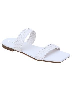 multi-strap slip-on flat sandals