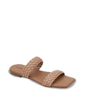 multi-strap slip-on sandals