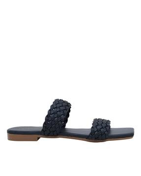 multi-strap slip-on sandals