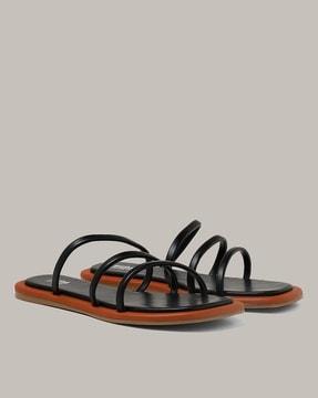 multi-strap slip-on sandals