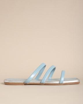 multi-strap square-toe sandals