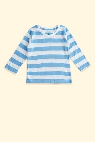 multi stripe casual full sleeves round neck baby regular fit t-shirt