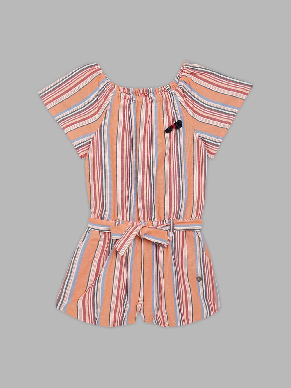 multi striped regular fit playsuit