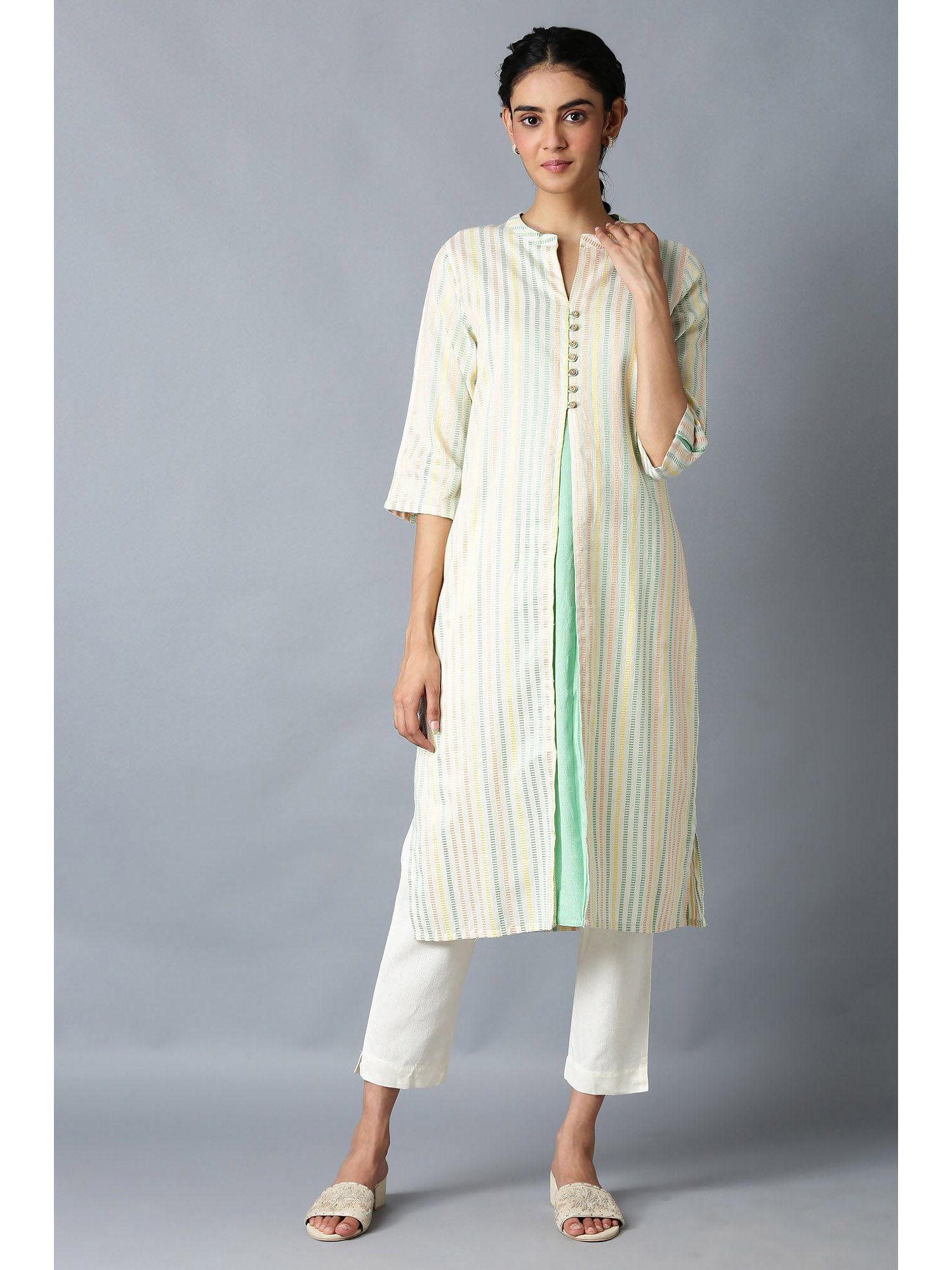 multi stripes kurta