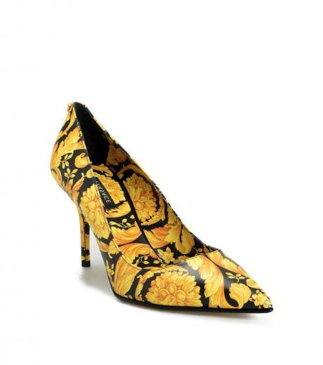 multicolor barocco print high heels