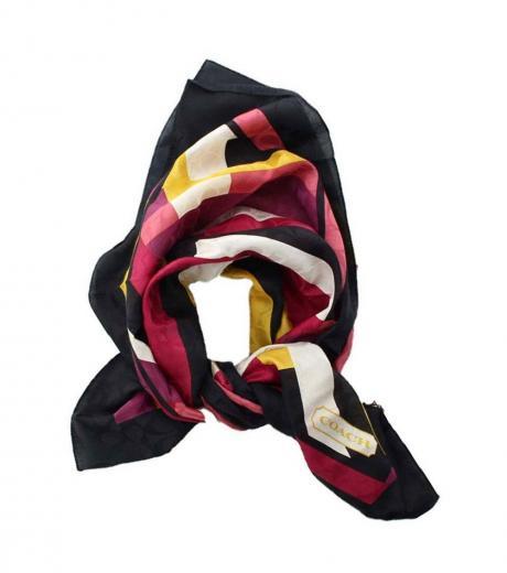 multicolor colorblock square scarf