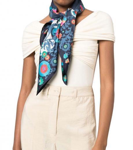 multicolor floral print scarf