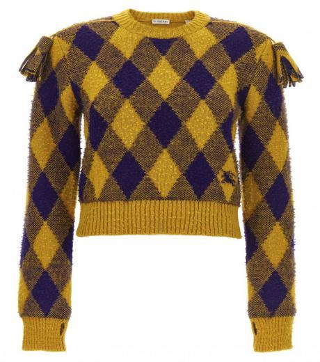 multicolor jacquard pattern sweater