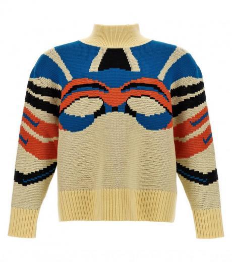 multicolor jacquard sweater