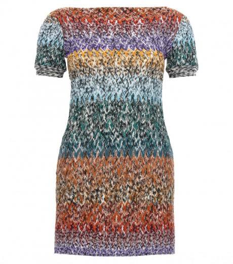 multicolor multicolor knit dress