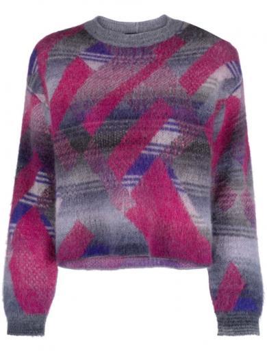 multicolor multicolor wool crewneck sweater