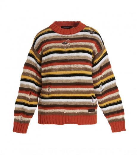 multicolor striped sweater