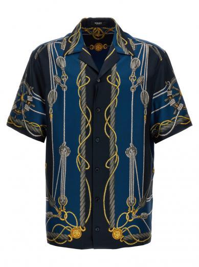 multicolor versace nautical shirt
