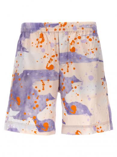 multicolor all-over print shorts