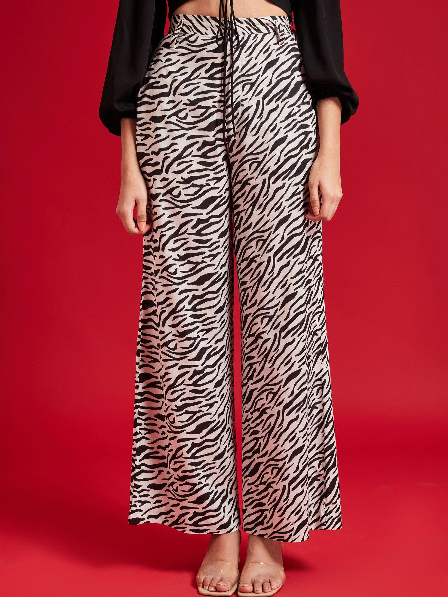 multicolor animal print high waisted pants