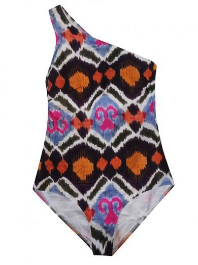 multicolor cadaques printed one-piece swimsuit
