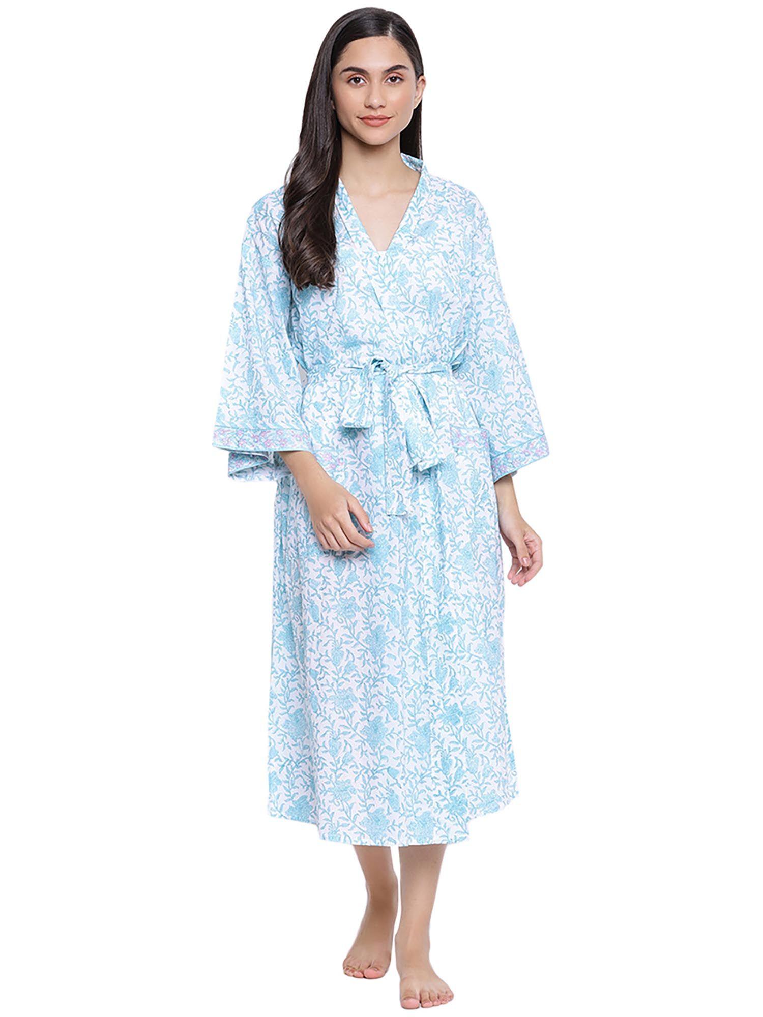 multicolor cotton printed robe multi-color