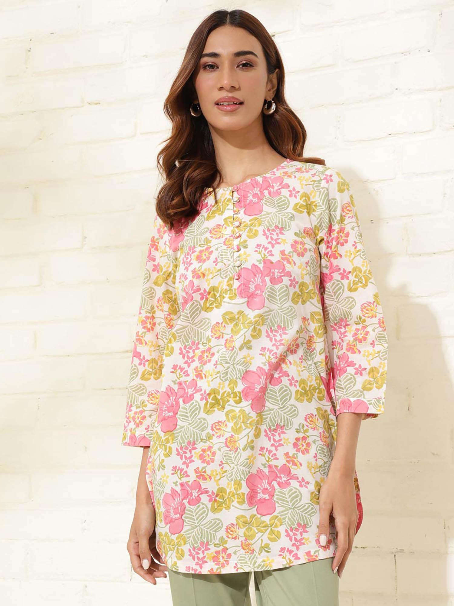 multicolor cotton printed tunic