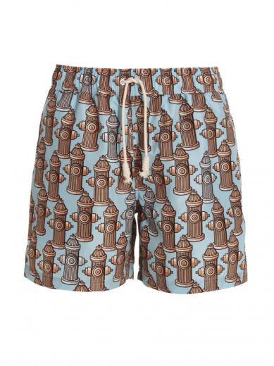 multicolor fire hydrant swim shorts