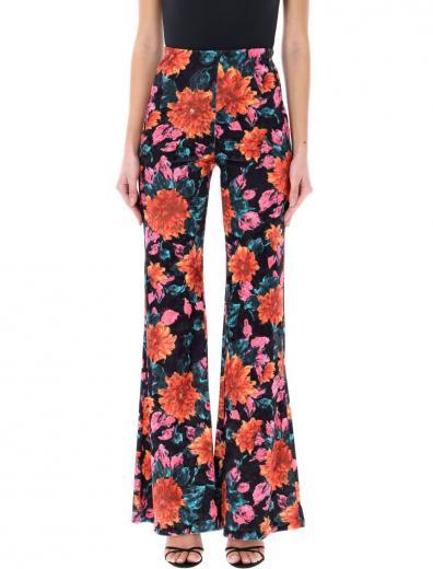 multicolor flared floral pants