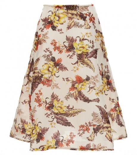 multicolor matchmaker floral flare skirt