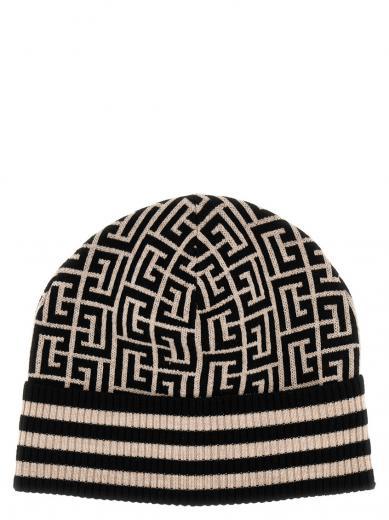 multicolor monogram beanie