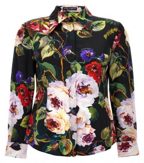 multicolor roseto print shirt