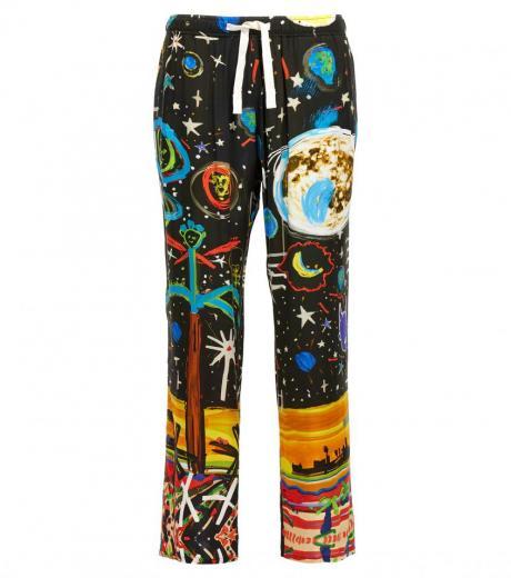 multicolor starry night pants