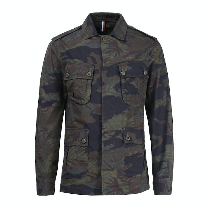 multicolored camouflage jacket
