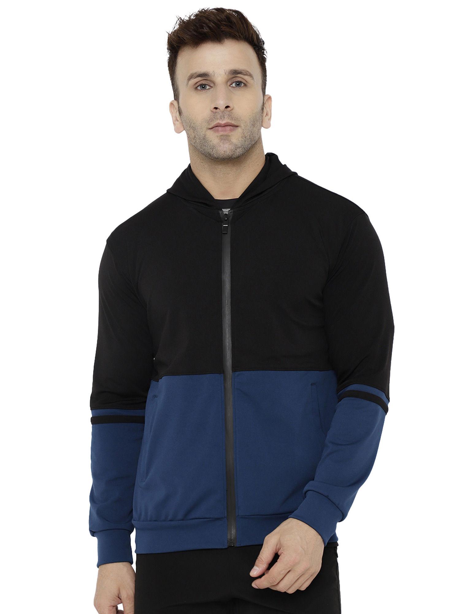 multicolour men solid lightweight hooded sports winter jacket