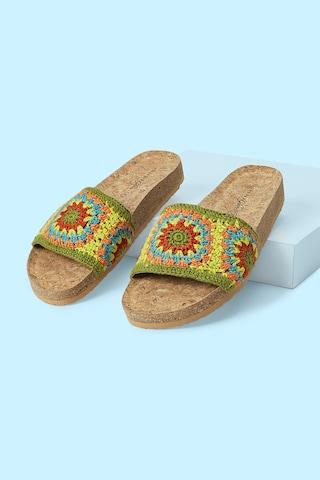multicoloured comfort sandals