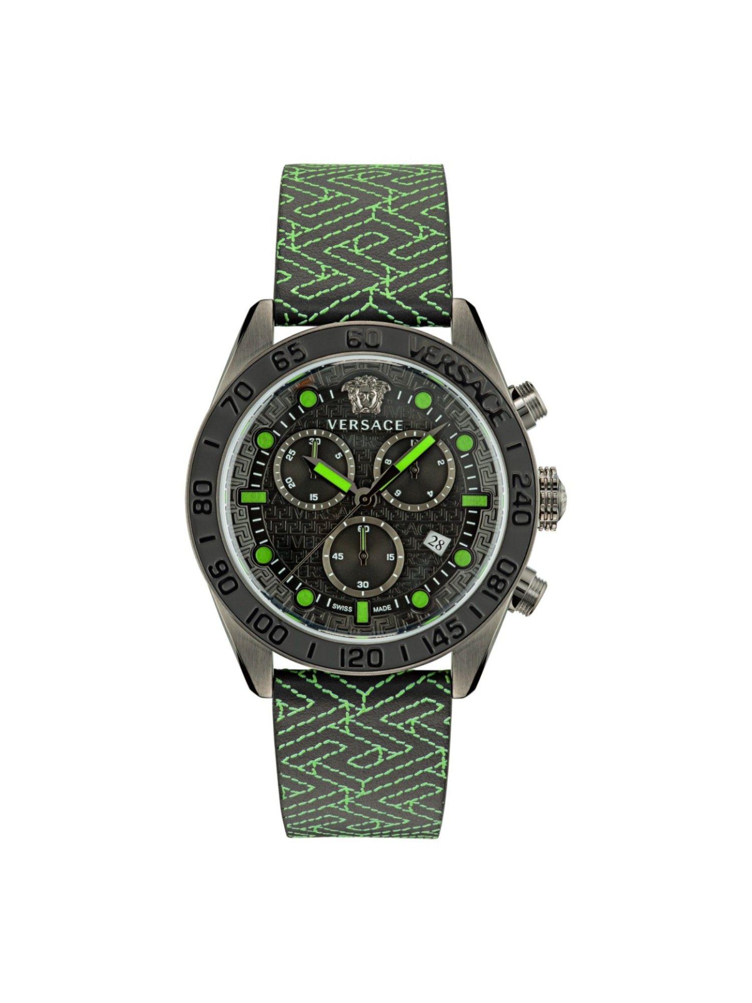 multifunctional mens analog black dial coloured quartz watch - ve6k00223 (m)